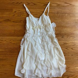 White Bow & Frill Dress - Size small - BRAND NEW with tags!